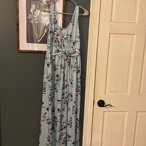Blue/floral maxi dress